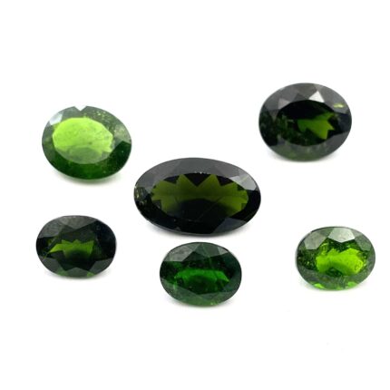 Natural Chrome Diopside Oval Cut Loose Stone 5 Pcs 7*9-9*15 MM 15 CT