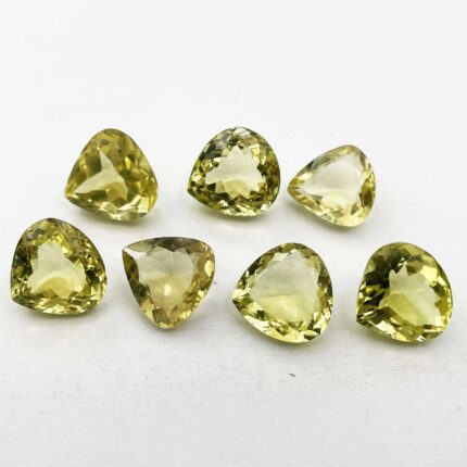 Natural Lemon Quartz Heart Cut Loose Stone Lot 10 Pcs 16*17-16.5*17.5 MM 121 CT