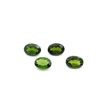 Natural Chrome Diopside Oval Cut Loose Stone 4 Pcs 5*7 MM 3.3 CT