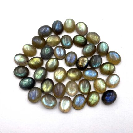 Natural Labradorite Oval Cabochon Loose Gemstone Lot 26 Pcs 9*11 MM 100 CT