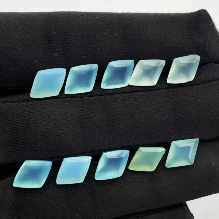 Natural Chalcedony Fancy Cut Loose Gemstone 18 Pcs 8*12 MM 38 CT