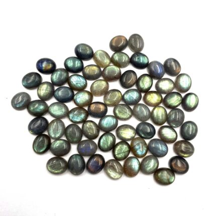 Natural Labradorite Oval Cabochon Loose Gemstone Lot 19 Pcs 10*12 MM 103 CT