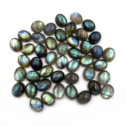 Natural Labradorite Oval Cabochon Loose Gemstone Lot 25 Pcs 9*11 MM 103 CT