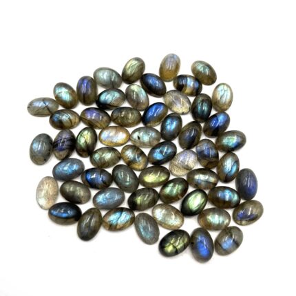 Natural Labradorite Oval Cabochon Loose Gemstone Lot 29 Pcs 8*12 MM 100 CT