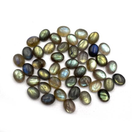 Natural Labradorite Oval Cabochon Loose Gemstone Lot 44 Pcs 7*9 MM 100 CT
