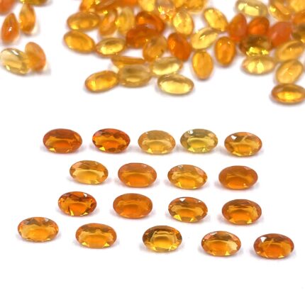 Natural Mexican Fire Opal Oval Cut Loose Gemstone Lot 32 Pcs 3*5 MM 5 CT