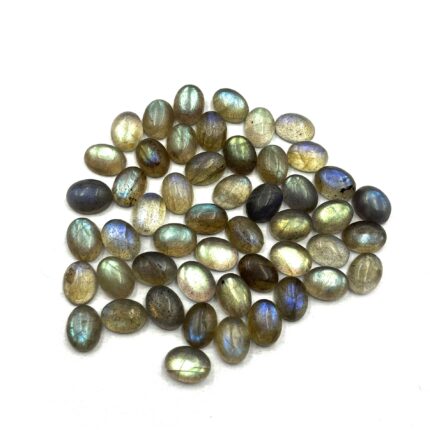 Natural Labradorite Oval Cabochon Loose Gemstone Lot 66 Pcs 6*8 MM 100 CT
