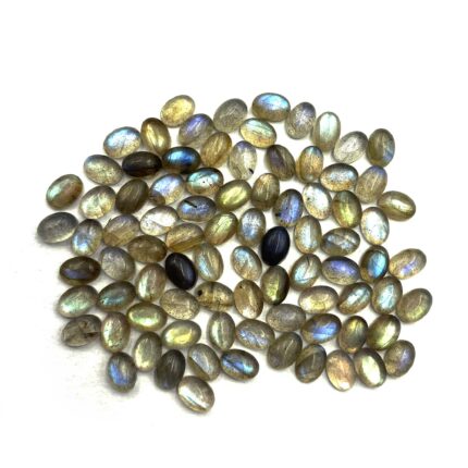 Natural Labradorite Oval Cabochon Loose Gemstone Lot 147 Pcs 5*7 MM 157 CT