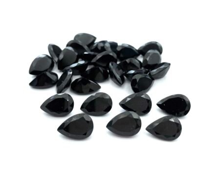 Natural Black Tourmaline Pear Cut Loose Gemstone Lot 3 Pcs 9*13 MM 11 CT