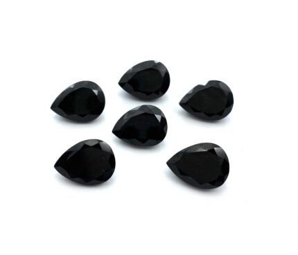 Natural Black Tourmaline Pear Cut Loose Gemstone 2 Pcs 12*16 MM 18 CT