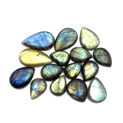 Natural Labradorite Pear Cabs Multi Fire Gemstone Lot 4 Pcs 13*18-21*31 MM 92 CT