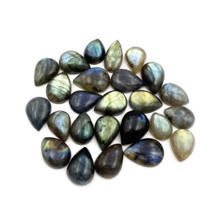 Natural Labradorite Pear Cab Multi Fire Gemstone Lot 9 Pcs 12*16-15*20 MM 104 CT