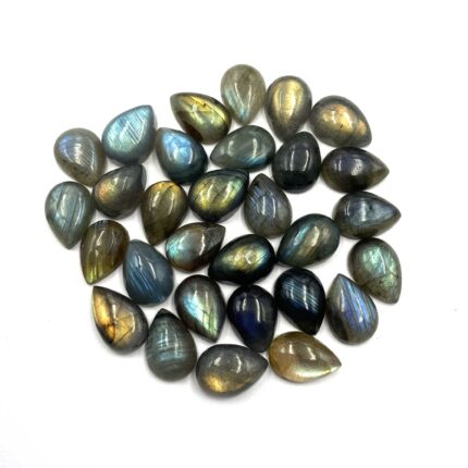 Natural Labradorite Pear Cabochon Loose Gemstone Lot 20 Pcs 10*14 MM 100 CT