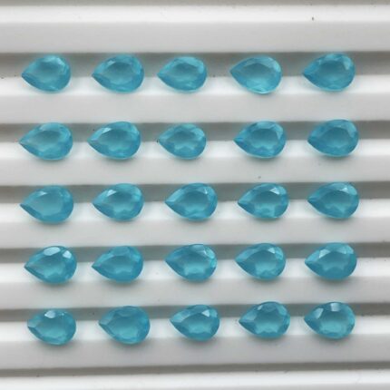 Natural Chalcedony Pear Cut Loose Gemstone Lot 28 Pcs 5*7 MM 18 CT