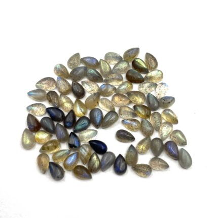 Natural Labradorite Pear Cabochon Gemstone Lot 310 Pcs 3*4-3.5*5.5 MM 100 CT