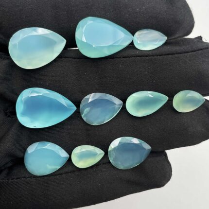 Natural Chalcedony Pear Cut Loose Gemstone Lot 20 Pcs 6*9-14*21 MM 103 CT