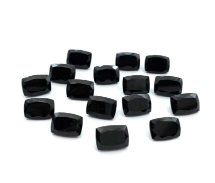 Natural Black Tourmaline Cushion Cut Loose Gemstone 2 Pcs 10*14 MM 14 CT