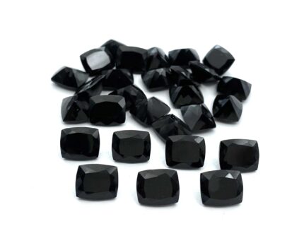Natural Black Tourmaline Cushion Cut Loose Gemstone 2 Pcs 10*12 MM 11 CT