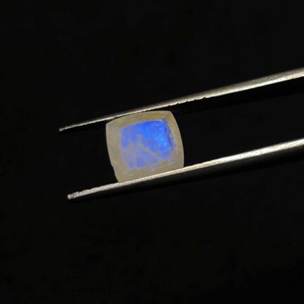 Natural Rainbow Moonstone Square Cushion Cut Loose Gemstone Lot 7 MM 1.3 CT