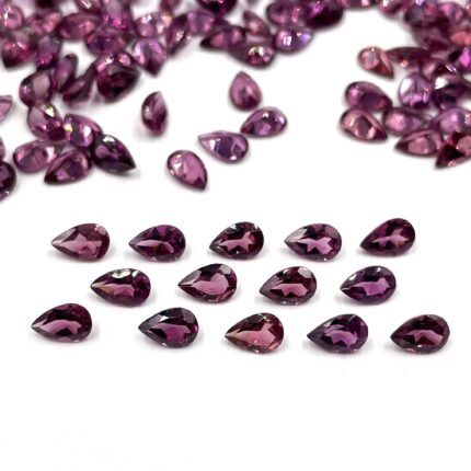 Natural Rose Garnet Pear Cut Loose Gemstone Lot 45 Pcs 4*6 MM 20 CT
