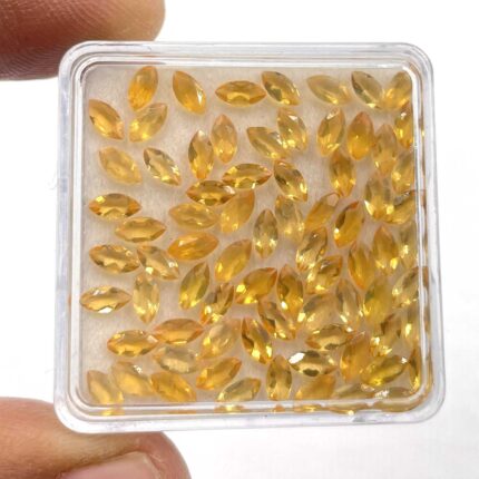 Natural Mexican Fire Opal Marquise Cut Loose Gemstone Lot 95 Pcs 2.5*5 MM 8 CT
