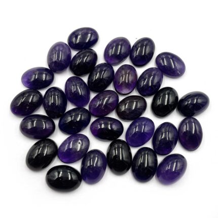 Natural Amethyst Cabochon Oval Loose Gemstone 8 Pcs 13*18 MM 100 CT