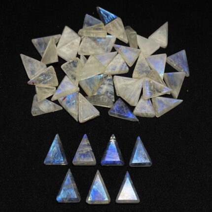 Natural Rainbow Moonstone Fancy Cut Loose Gemstone Lot 11 Pcs 10.5*15 MM 7.4 CT
