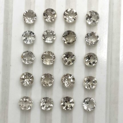 Natural Champagne Topaz Round Cut Loose Gemstone Lot 64 Pcs 5 MM 40 CT