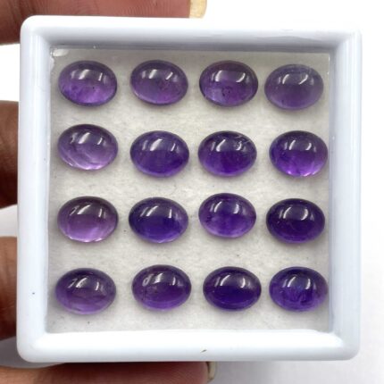 Natural Amethyst Cabochon Oval Loose Gemstone 55 Pcs 7*9 MM 101 CT