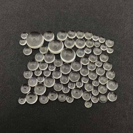 Natural Crystal Quartz Round Cabochon Loose Stone Lot 175 Pcs 3-7 MM 56 CT