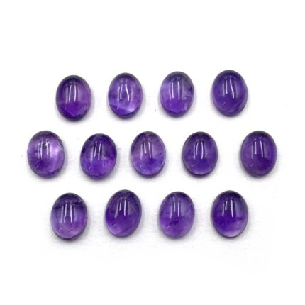 Natural Amethyst Cabochon Oval Loose Gemstone 55 Pcs 7*9 MM 100 CT