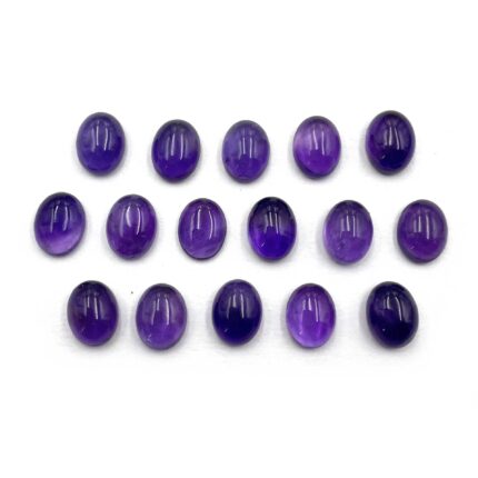 Natural Amethyst Cabochon Oval Loose Gemstone 53 Pcs 7*9 MM 101 CT