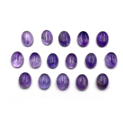 Natural Amethyst Cabochon Oval Loose Gemstone 87 Pcs 6*8 MM 100 CT