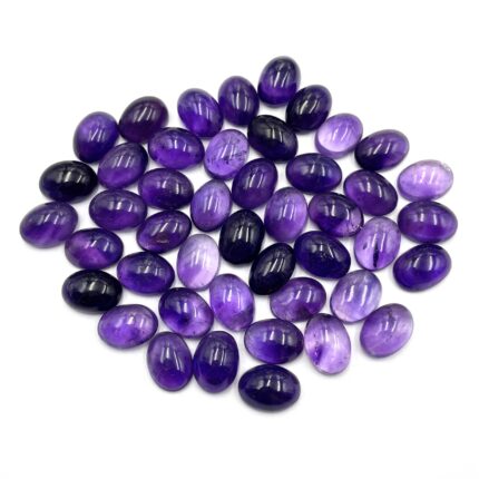 Natural Amethyst Cabochon Oval Loose Gemstone 14 Pcs 11*14.5-11*15 MM 100 CT