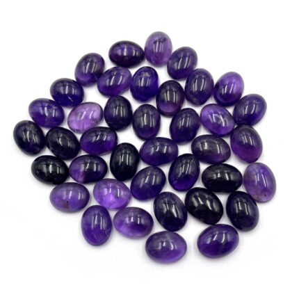 Natural Amethyst Cabochon Oval Loose Gemstone 11 Pcs 12*16 MM 101 CT