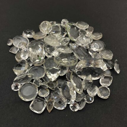 Natural Crystal Quartz Mix Cut Loose Stone Lot 44 Pcs 3*5-15*20 MM 100 CT
