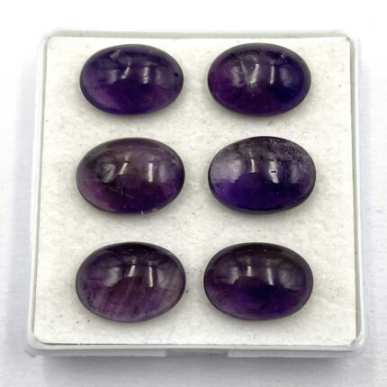 Natural Amethyst Cabochon Oval Loose Gemstone 13 Pcs 11.5*16-12*16 MM 101 CT
