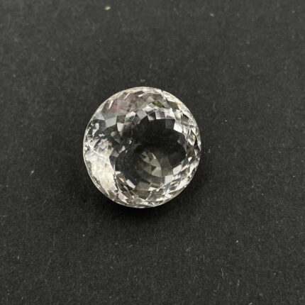 Natural Large Crystal Quartz Round Cut Loose Gemstone 23 MM 57 CT