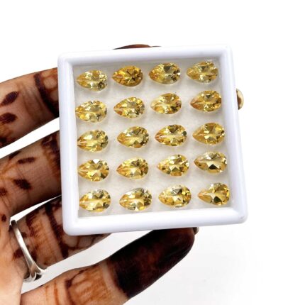 Natural Citrine Pear Cut Loose Gemstone Lot 35 Pcs 6*9 MM 40 CT