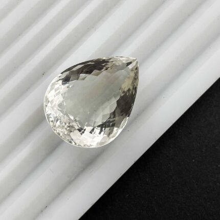 Natural Crystal Quartz Flawless Pear Cut Gemstone 19*25 MM 35 CT