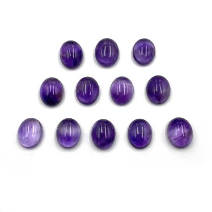 Natural Amethyst Cabochon Oval Loose Gemstone 29 Pcs 9*11 MM 100 CT