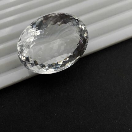 Natural Oval Cut Crystal Quartz Flawless Loose Gemstone 25*33 MM 88 CT