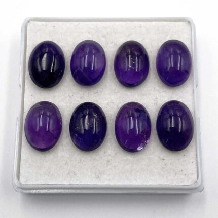 Natural Amethyst Cabochon Oval Loose Gemstone 16 Pcs 10*14 MM 100 CT
