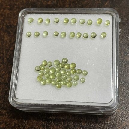 Natural Peridot Small Round Cabochon Loose Gemstone Lot 1.5 mm 100 Pcs