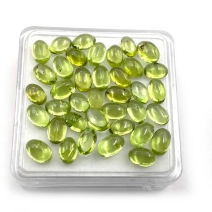 188 Pcs Natural Peridot Oval Loose Gemstone Cabochon Lot 4x6 mm 100 CT