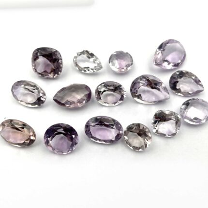 Natural Pink Amethyst Mix Cut & Shape Loose Gemstone Lot 20 Pcs 8-9x18 MM 106 CT