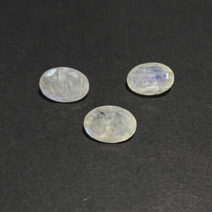 Natural Rainbow Moonstone Oval Cut Loose Gemstone Lot 3 Pcs 12*16 MM 15 CT