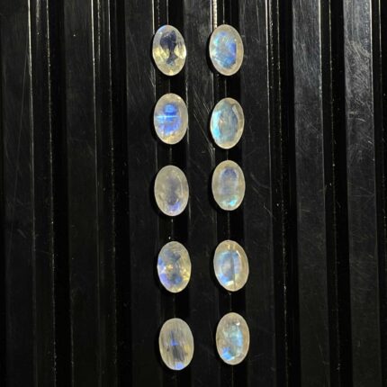 Natural Rainbow Moonstone Oval Cut Loose Gemstone Lot 105 Pcs 4*6 MM 50 CT