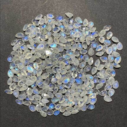 Natural Rainbow Moonstone Pear Cut Loose Gemstone Lot 115 Pcs 4*6 MM 50 CT