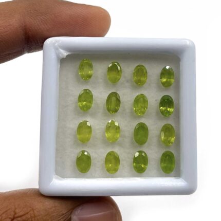 Natural Sphene Oval Cut Loose Gemstone Lot 4*6 MM 10 CT 18 Pcs
